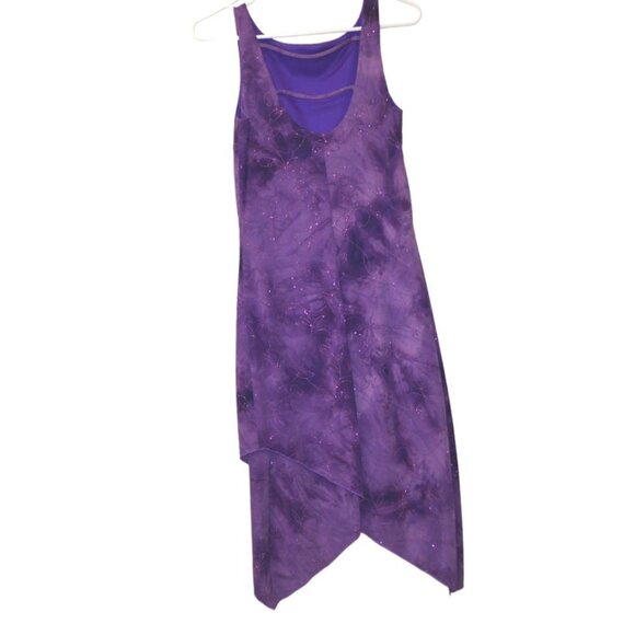 I.N. San Francisco Purple Tulip Dress Medium Glitter Floral Homecoming Prom - Picture 2 of 8